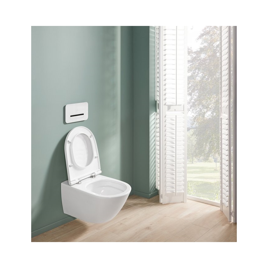 Villeroy & Boch 4670T9R1 - Karājošais tualetes pods ar SoftClose vāku SUBWAY 3.0 keramika/balta