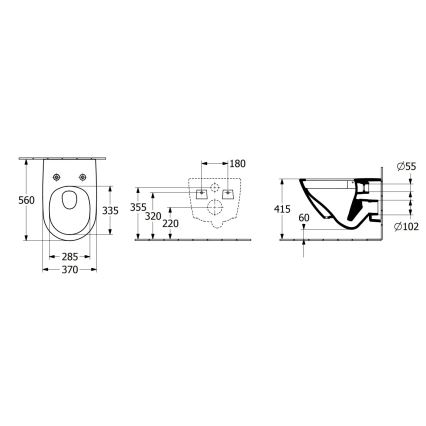 Villeroy & Boch 4670TS01 - Karājams WC ar SoftClose sēdekli SUBWAY 3.0 keramika/balta