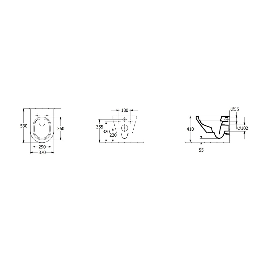 Villeroy & Boch 4694CLR1 - sienas WC ar SoftClose sēdekli ARCHITECTURA keramika/balta