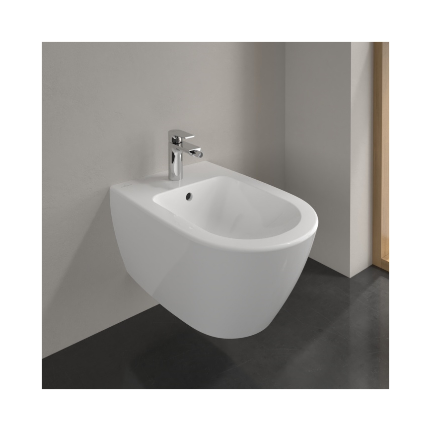 Villeroy & Boch 540000R1 - Sienas piestiprināms bidē SUBWAY 2.0 37x56,5 cm keramika/balta