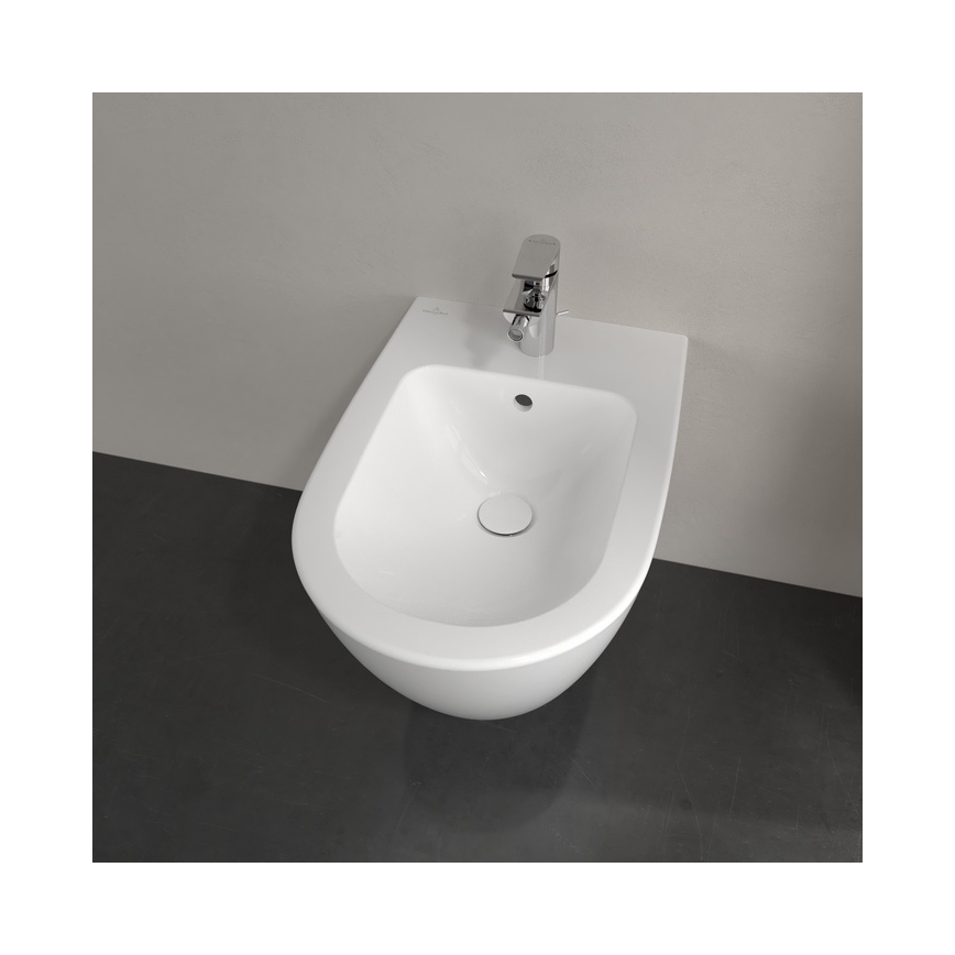 Villeroy & Boch 540000R1 - Sienas piestiprināms bidē SUBWAY 2.0 37x56,5 cm keramika/balta