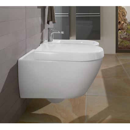 Villeroy & Boch 540000R1 - Sienas piestiprināms bidē SUBWAY 2.0 37x56,5 cm keramika/balta