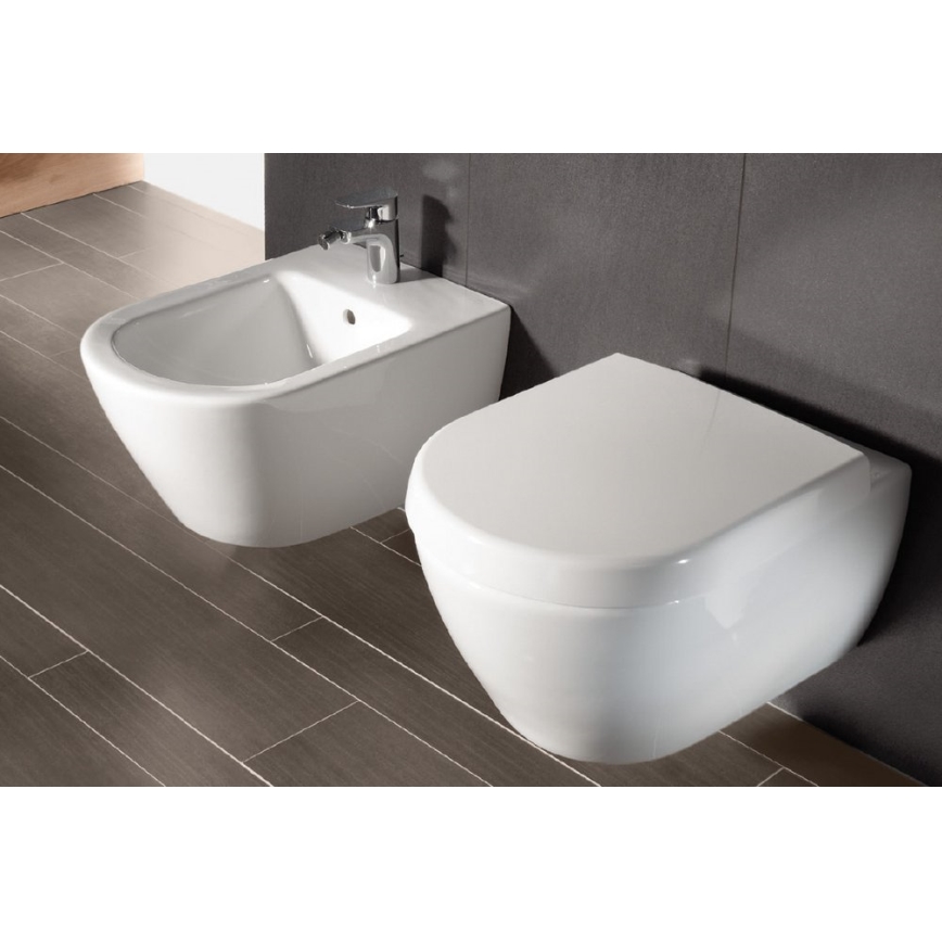 Villeroy & Boch 540000R1 - Sienas piestiprināms bidē SUBWAY 2.0 37x56,5 cm keramika/balta