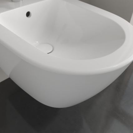 Villeroy & Boch 540000R1 - Sienas piestiprināms bidē SUBWAY 2.0 37x56,5 cm keramika/balta