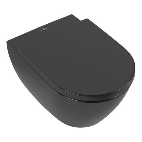 Villeroy & Boch 5614R0R7 - Sienas piestiprināmais tualetes pods SUBWAY keramika/melns