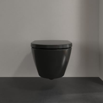 Villeroy & Boch 5614R0R7 - Sienas piestiprināmais tualetes pods SUBWAY keramika/melns