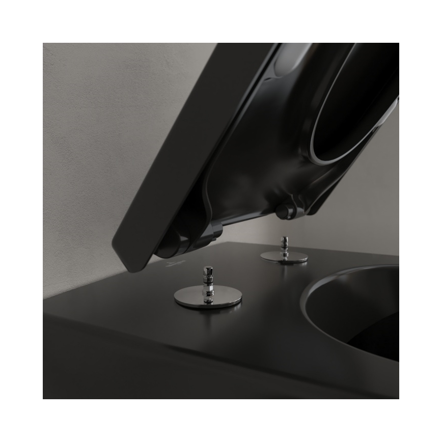 Villeroy & Boch 5614R0R7 - Sienas piestiprināmais tualetes pods SUBWAY keramika/melns
