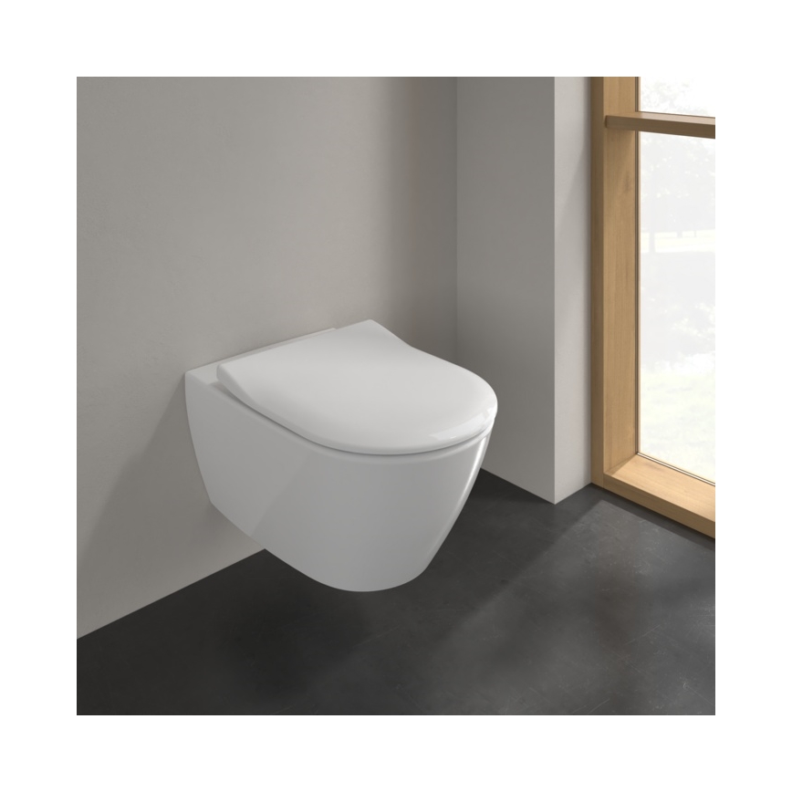 Villeroy & Boch 5614R201 - Pakarināmais WC ar SoftClose sēdekli SUBWAY 2.0 keramika/balts