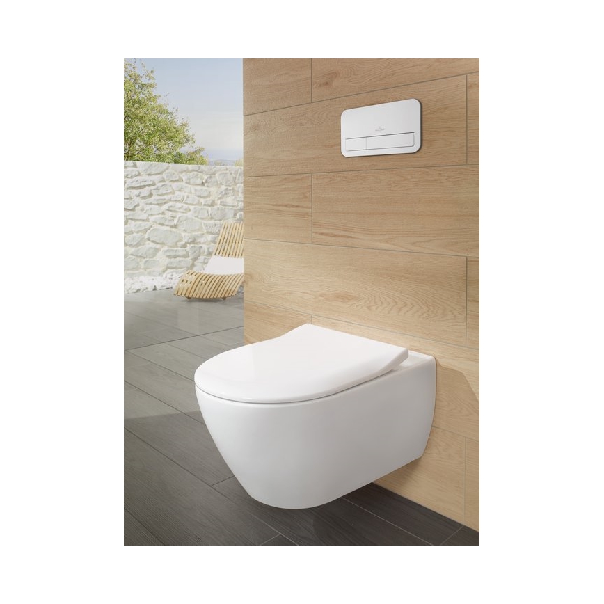 Villeroy & Boch 5614R201 - Pakarināmais WC ar SoftClose sēdekli SUBWAY 2.0 keramika/balts
