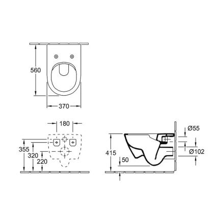 Villeroy & Boch 5614R2R1 - Karājams WC pods ar SoftClose sēdekli SUBWAY 2.0 keramika/balta