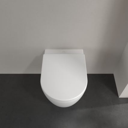 Villeroy & Boch 5656HRR1 - Sienas WC ar SoftClose vāku AVENTO, keramika/balta