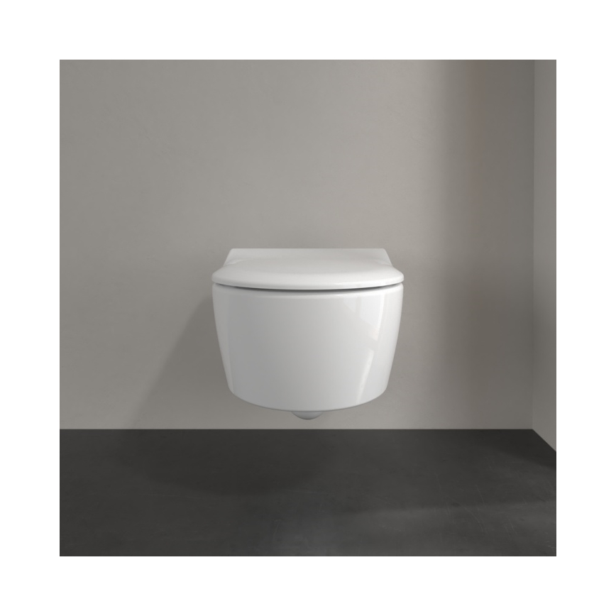 Villeroy & Boch 5656RS01 - Sienas WC ar SoftClose AVENTO sēdekli keramika/balta