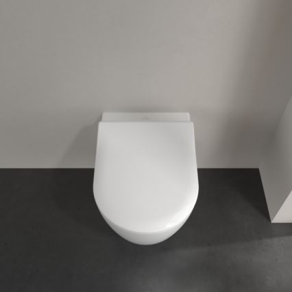Villeroy & Boch 5656RS01 - Sienas WC ar SoftClose AVENTO sēdekli keramika/balta