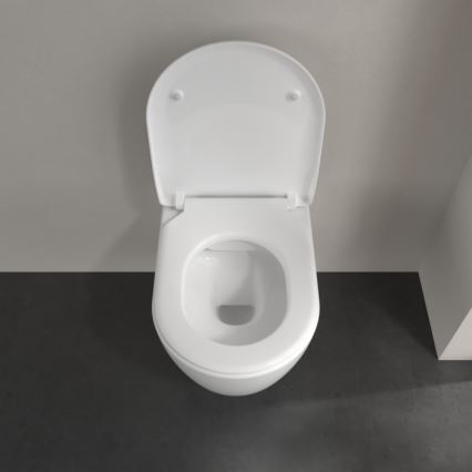 Villeroy & Boch 5656RS01 - Sienas WC ar SoftClose AVENTO sēdekli keramika/balta
