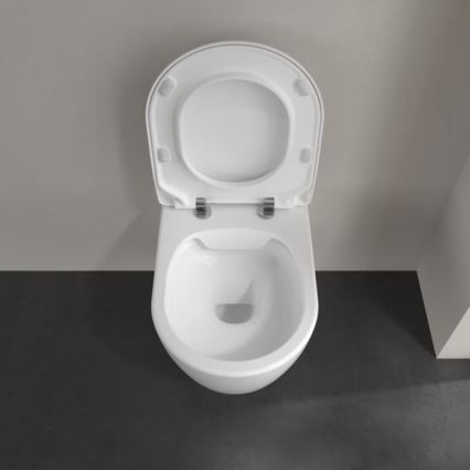 Villeroy & Boch 5656RS01 - Sienas WC ar SoftClose AVENTO sēdekli keramika/balta