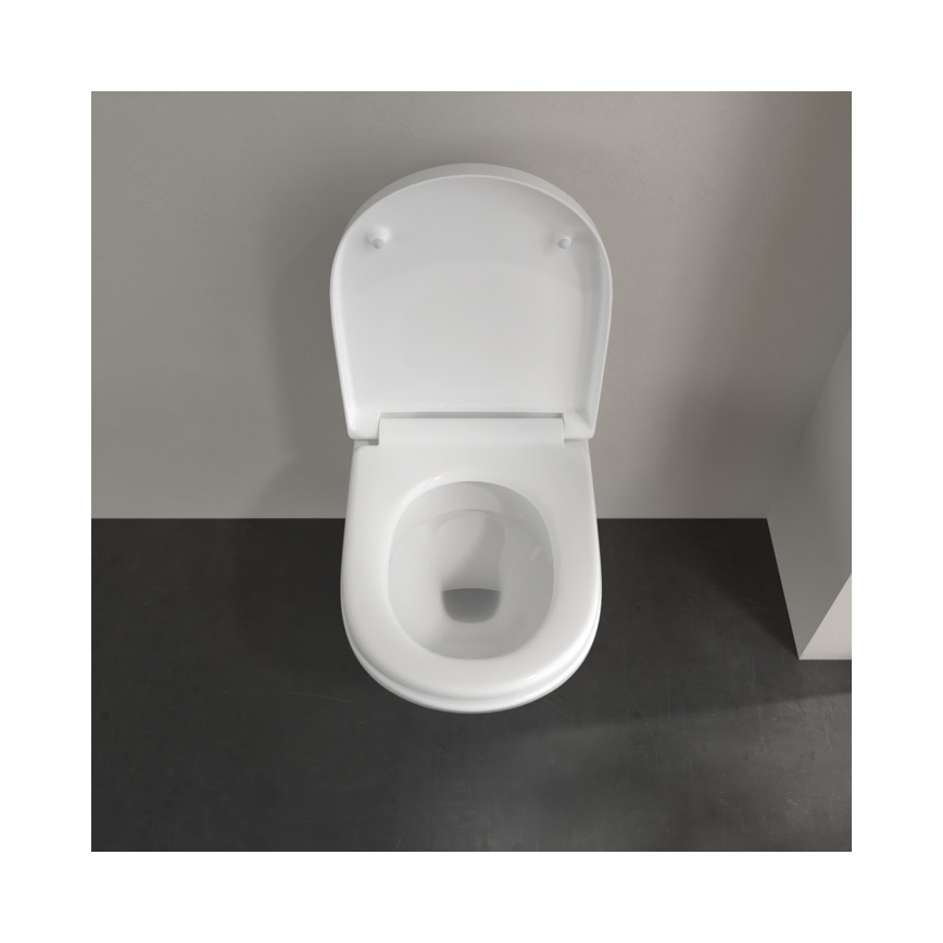 Villeroy & Boch 5660H101 - Sienas tualetes pods ar sēdekli O.NOVO keramika/balta