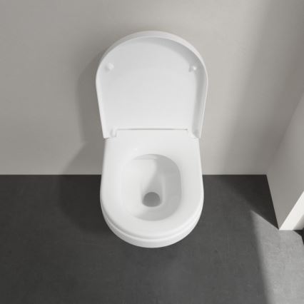 Villeroy & Boch 5684HRR1 - sienas WC ar SoftClose sēdekli ARCHITECTURA keramika/balta