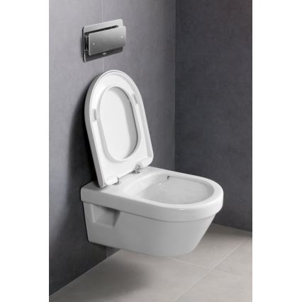 Villeroy & Boch 5684HRR1 - sienas WC ar SoftClose sēdekli ARCHITECTURA keramika/balta