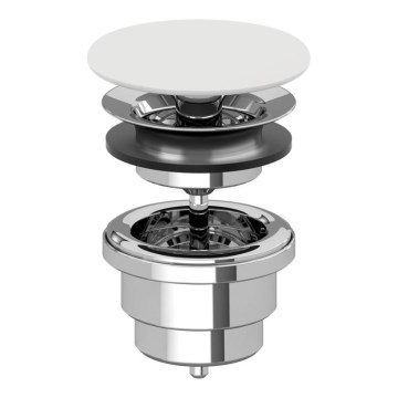 Villeroy & Boch 680800RW - Izlietnes noteka, balta/spīdīgs hroms