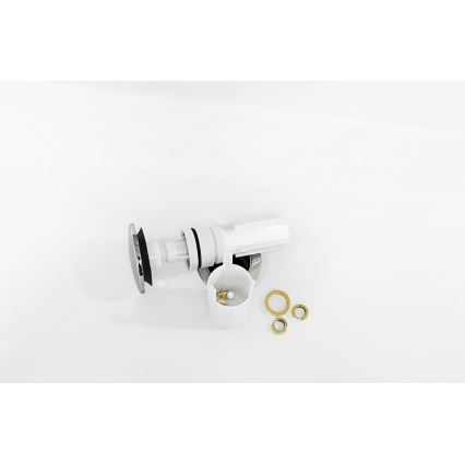 Villeroy & Boch 92198800 - Izlietnes sifons PUSHOPEN spīdīgi hromēts/balts