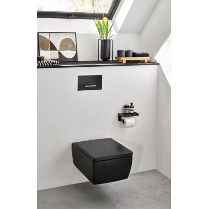 Villeroy & Boch 922169AN - Skalošanas poga VICONNECT matēta melna/matēts hroms
