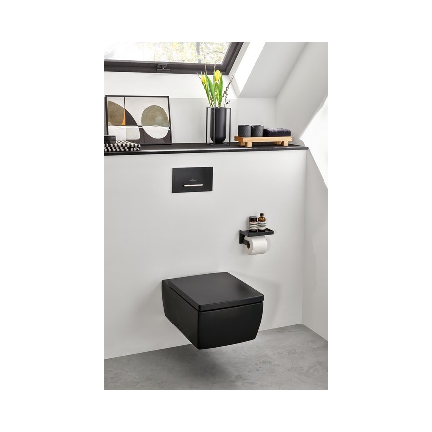 Villeroy & Boch 922169AN - Skalošanas poga VICONNECT matēta melna/matēts hroms