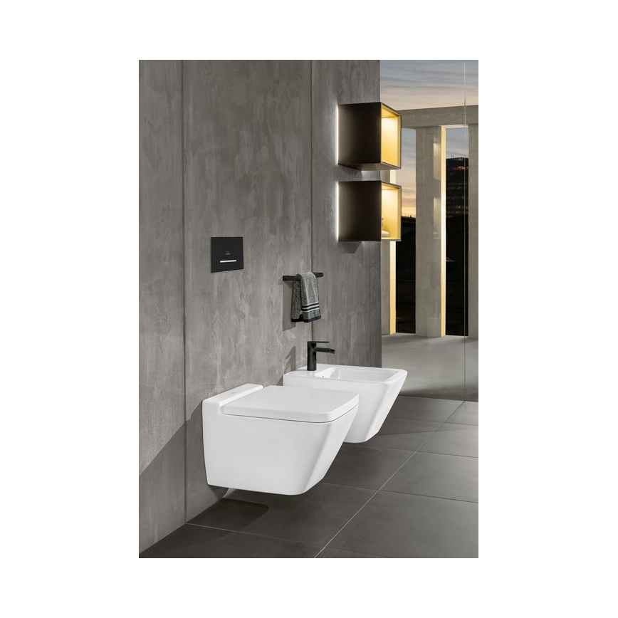 Villeroy & Boch 922169AN - Skalošanas poga VICONNECT matēta melna/matēts hroms