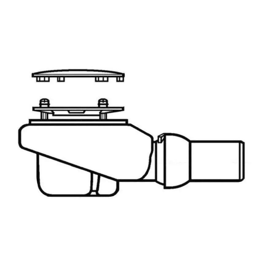 Villeroy & Boch 92250068 - Aizplūdes komplekts dušas paliktņiem SUBWAY, diametrs 9 cm, balts