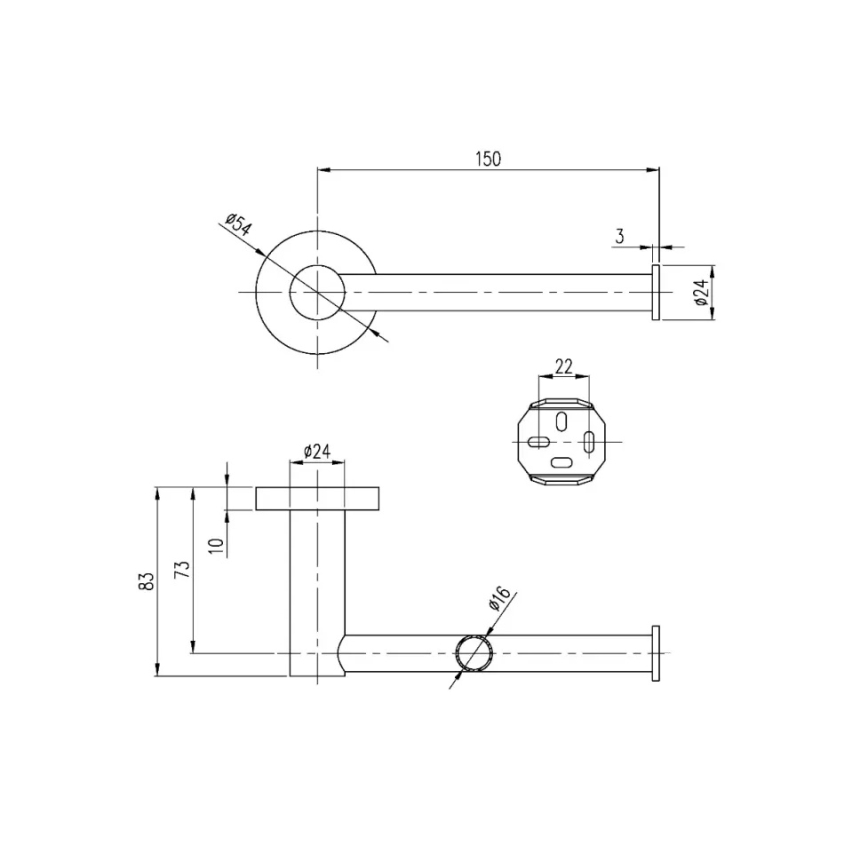 Villeroy & Boch TVA15101400061 - ELEMENTS tualetes papīra turētājs, spīdīga hroma apdare