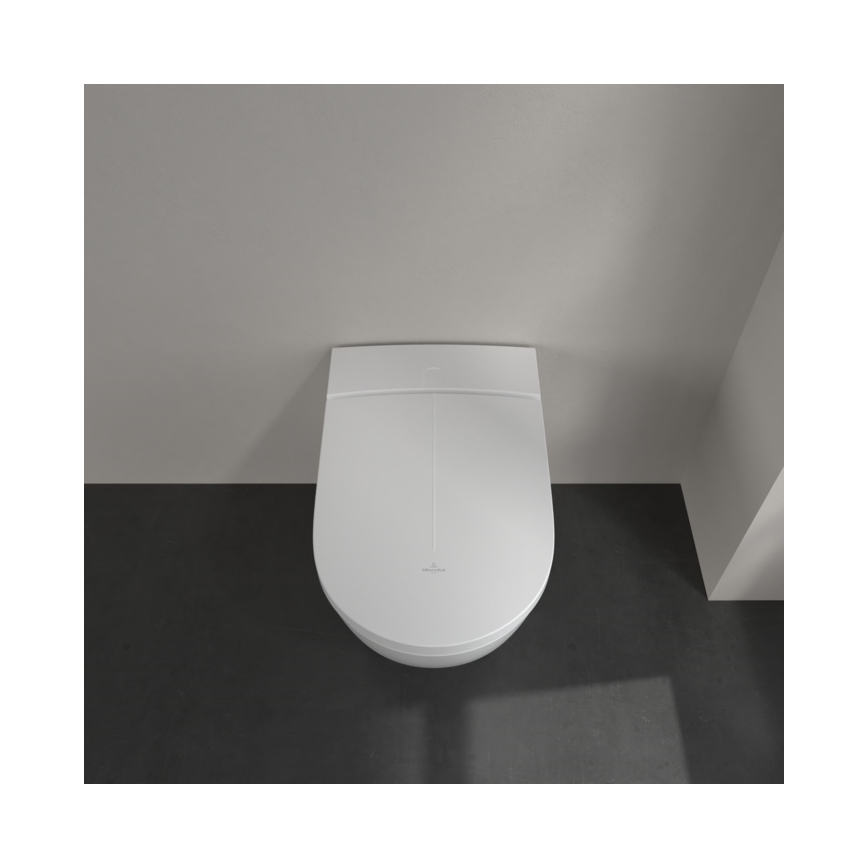 Villeroy & Boch V0E100R1 - karājams bidē ar SoftClose sēdekli VICLEAN, keramika/balta + tālvadības pults