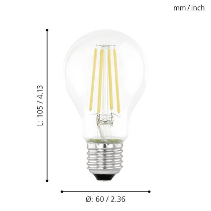 VINTAGE LED spuldze A60 ar krēslas sensoru E27/6W/230V 3000K - Eglo 11886