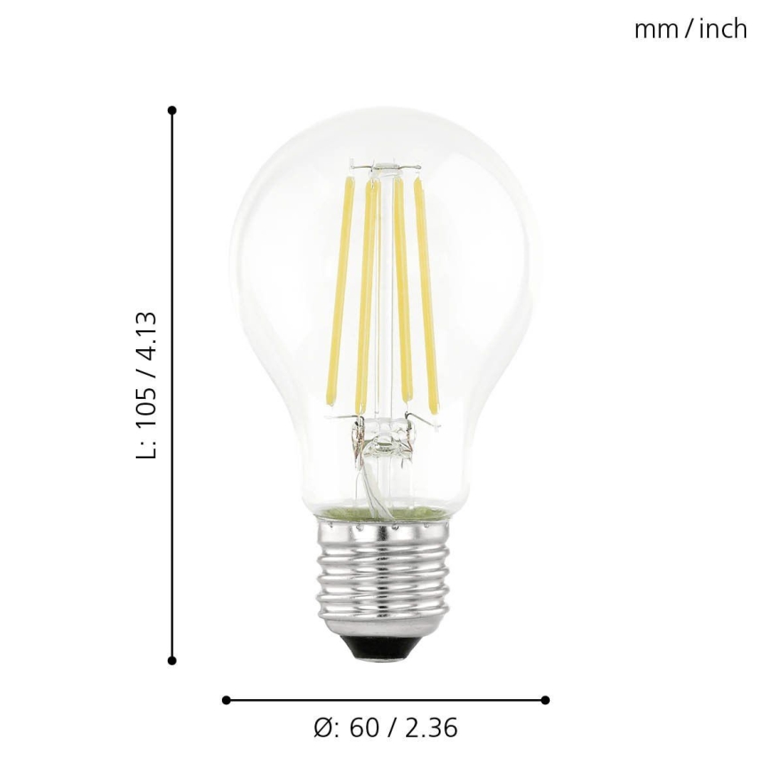 VINTAGE LED spuldze A60 ar krēslas sensoru E27/6W/230V 3000K - Eglo 11886