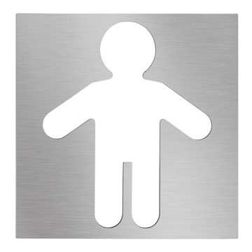 Vīriešu ikona 12x12 cm — no nerūsējošā tērauda, sudraba krāsā