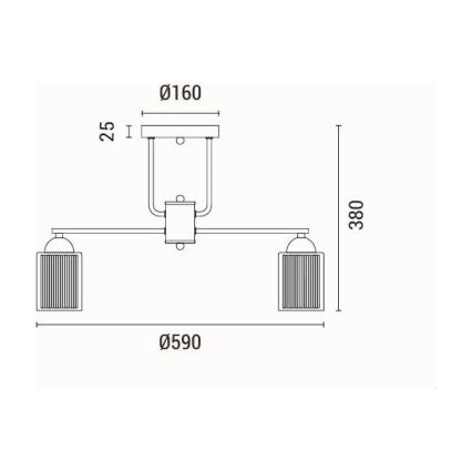 Virsapmetuma lustra 3xE27/60W/230V