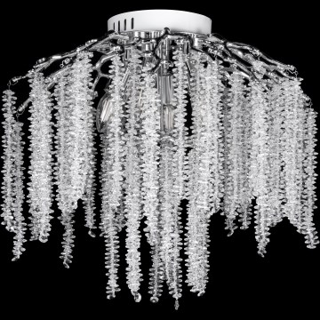 Virsapmetuma lustra 6xE14/60W/230V + 3xLED/3W d. 54 cm spīdīgi hromēts