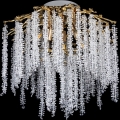Virsapmetuma lustra 6xE14/60W/230V + 3xLED/3W d. 54 cm zelta