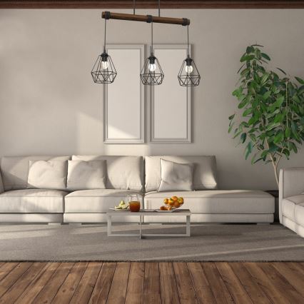 Virsapmetuma lustra ACERO 3xE27/60W/230V