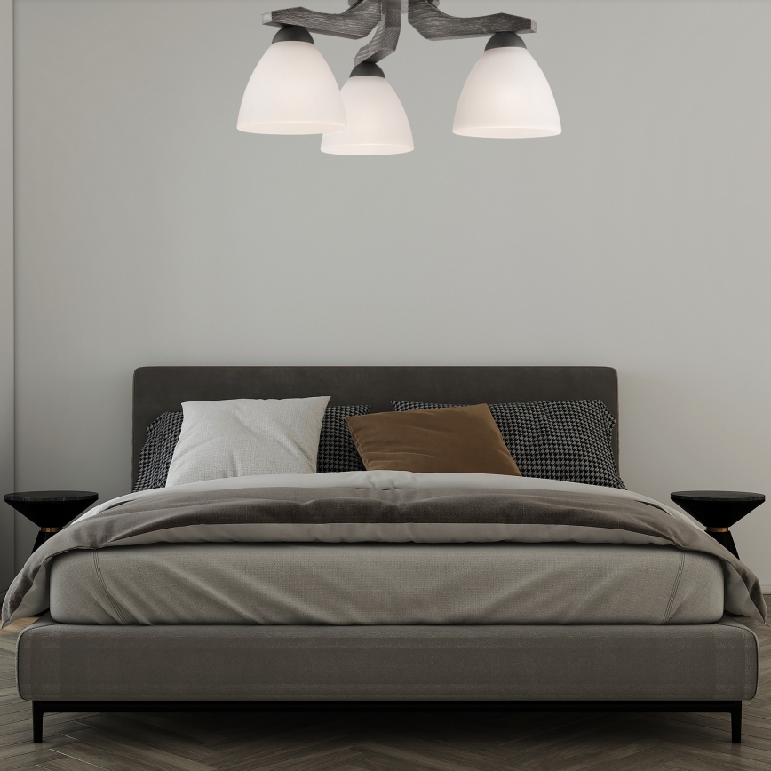 Virsapmetuma lustra ADRIANO 3xE27/60W/230V dižskābardis