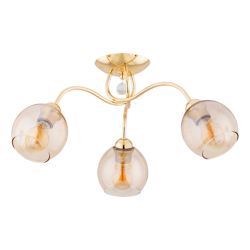 Virsapmetuma lustra AMARILLO 3xE27/15W/230V zelta