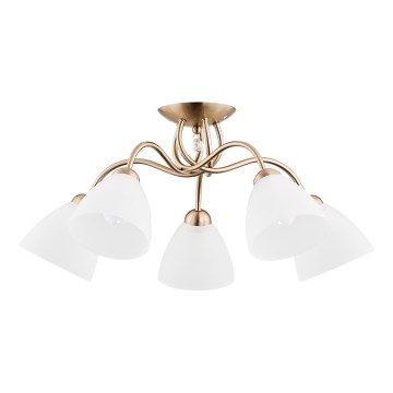 Virsapmetuma lustra AMARILLO 5xE27/15W/230V zelta