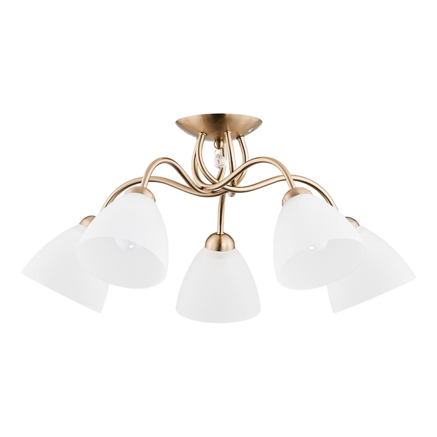 Virsapmetuma lustra AMARILLO 5xE27/15W/230V zelta