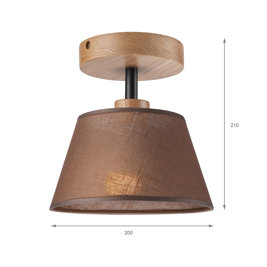 Virsapmetuma lustra ANTONIO 1xE14/40W/230V brūna/ozols