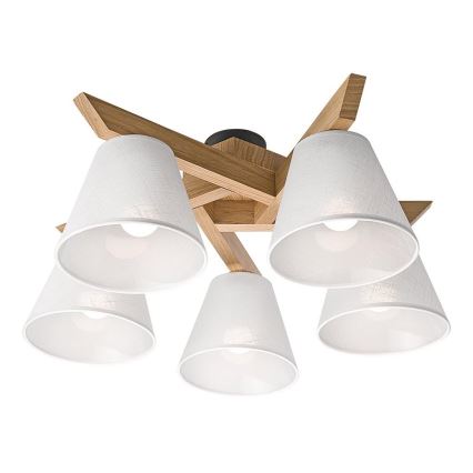 Virsapmetuma lustra ANTONIO 5xE14/40W/230V ozolkoks