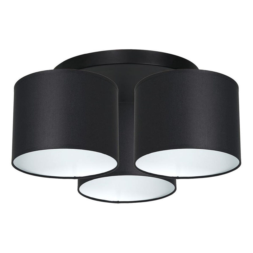 Virsapmetuma lustra ARDEN 3xE27/60W/230V melna/balta