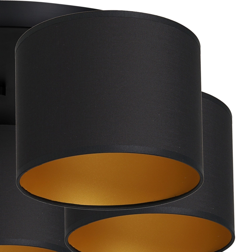 Virsapmetuma lustra ARDEN 5xE27/60W/230V melna/zelta