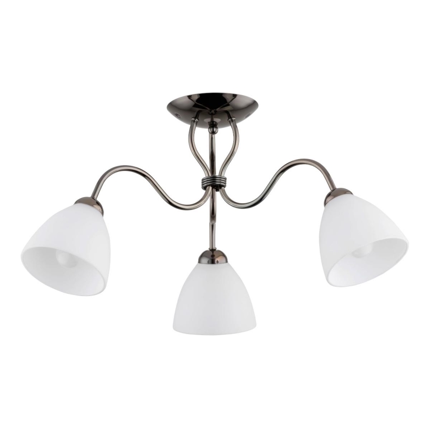 Virsapmetuma lustra ARIEL 3xE27/15W/230V pelēka