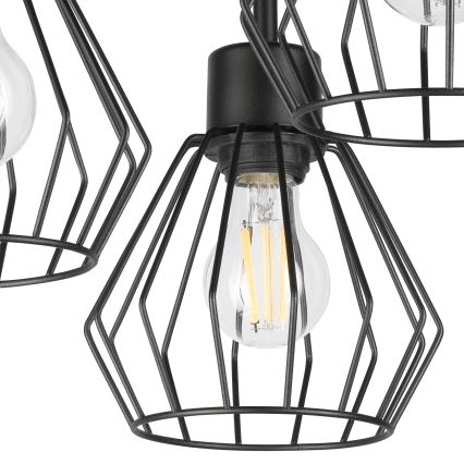 Virsapmetuma lustra AUDREY 3xE27/60W/230V melna