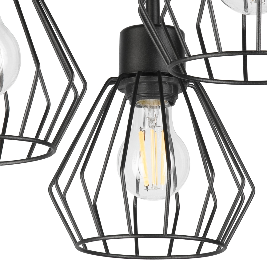 Virsapmetuma lustra AUDREY 3xE27/60W/230V melna