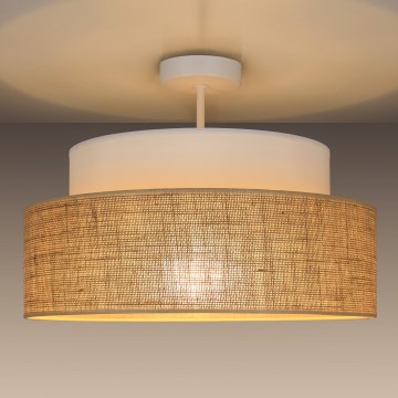 Virsapmetuma lustra BOHO 1xE27/60W/230V balta/bēša