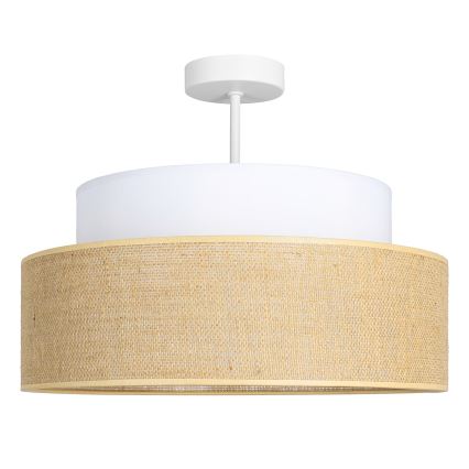 Virsapmetuma lustra BOHO 1xE27/60W/230V balta/bēša